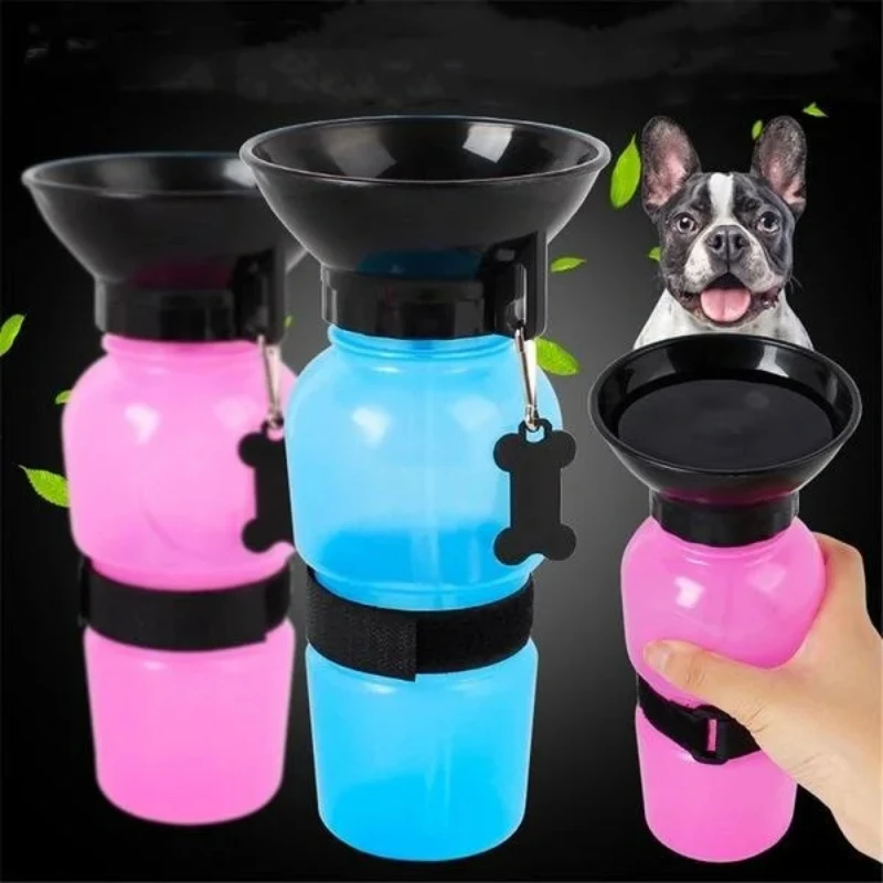 Botella de agua portátil para perros y gatos, 500ml, extrusión, taza de agua de viaje para perros grandes, tazón alimentador de agua potable para mascotas - imagen 3