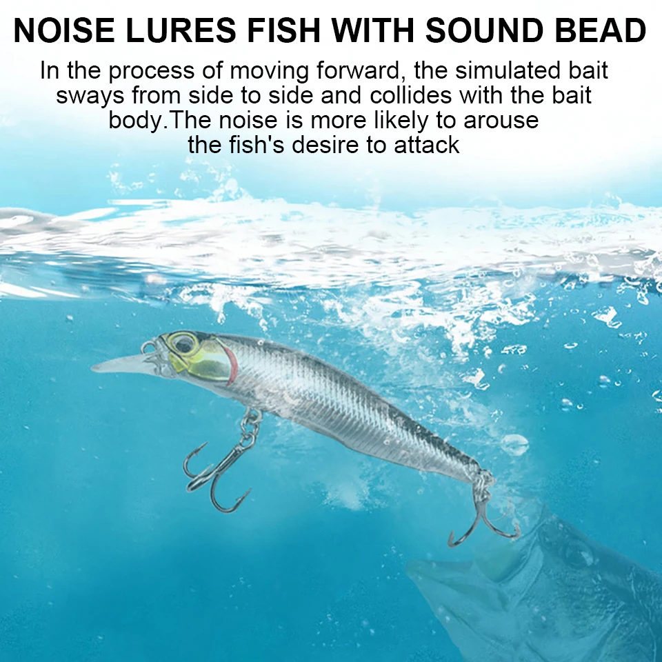 WALK FISH-señuelo de pesca Artificial, cebo duro de Uds de agua dulce, 1 señuelos de pesca carpa, 75mm/5g - imagen 5