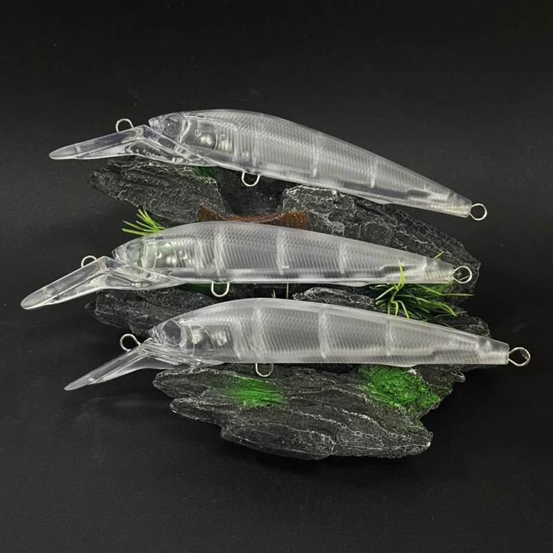 Minnow sin pintar para trolling – Swimbait delgado hundimiento lento - imagen 2