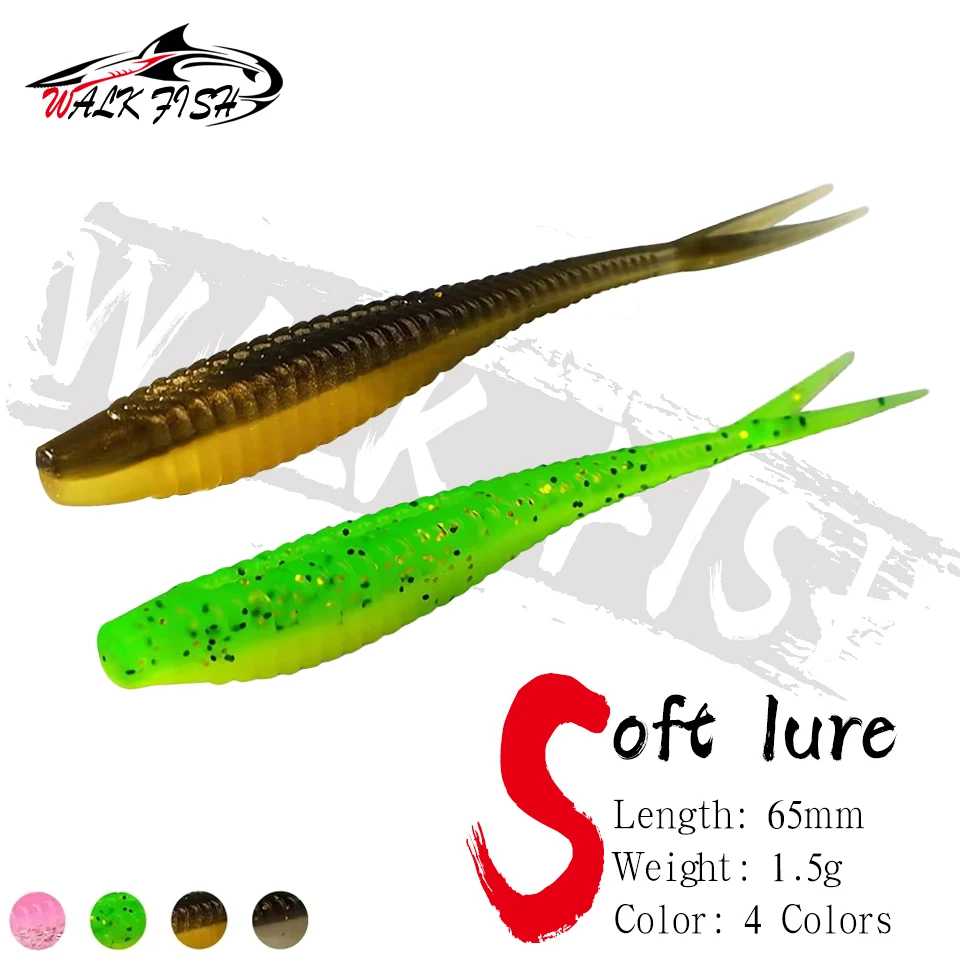 Vinilos Walk Fish 6.5cm – Señuelo para lubina en agua dulce