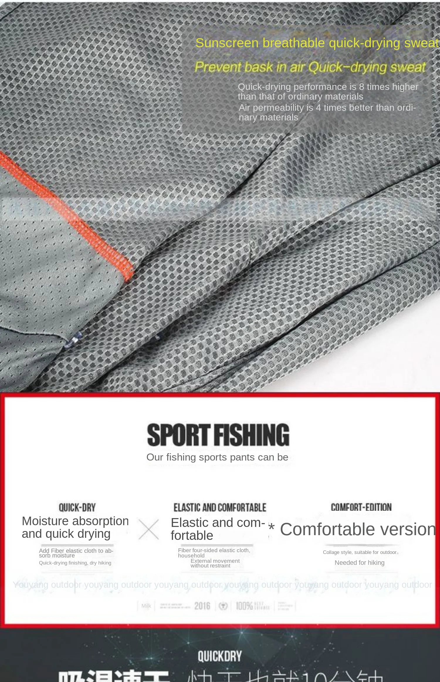 Pantalones de pesca en uso exterior