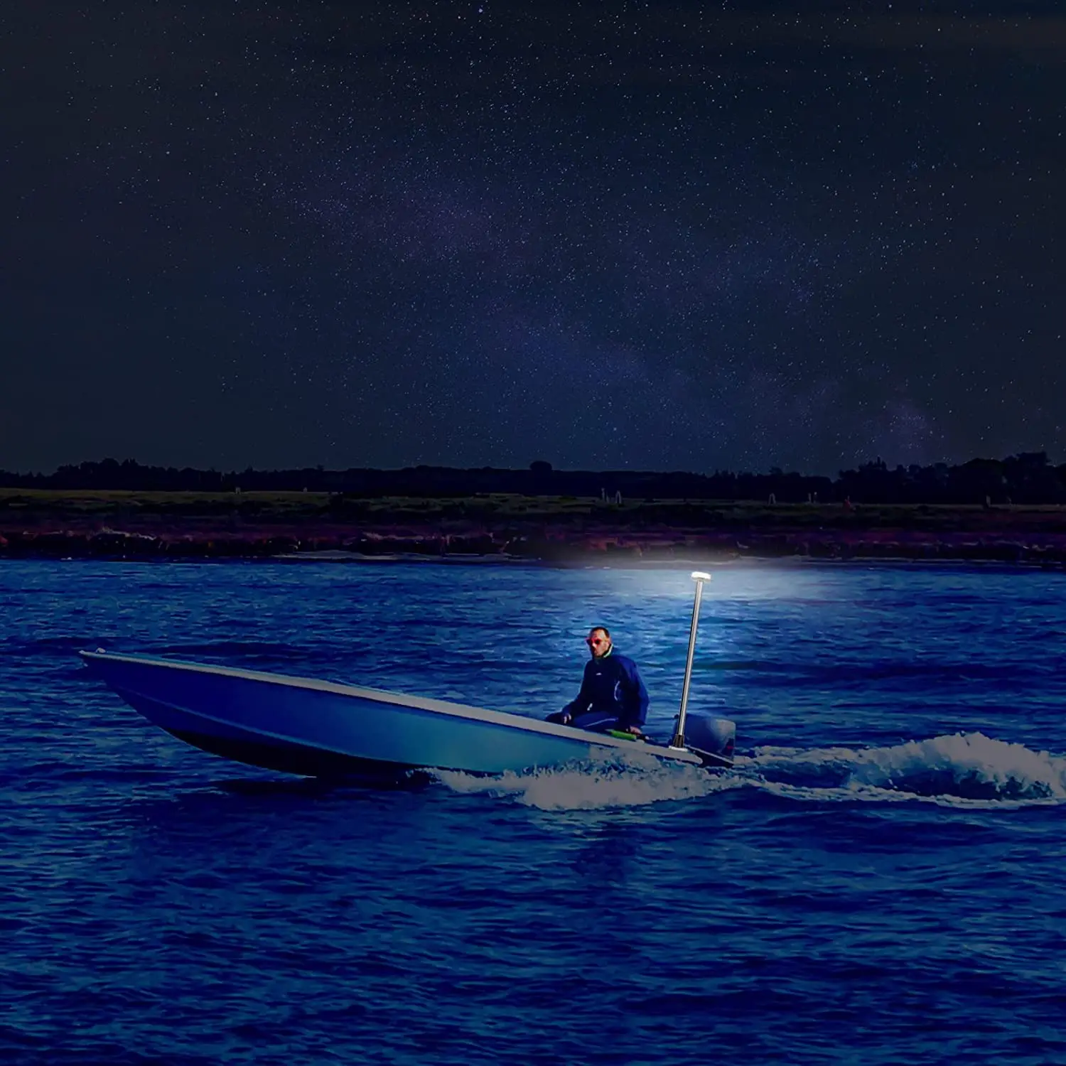 Luz de anclaje para barco USCG 2 NM – Base extraíble 2 pines - imagen 2