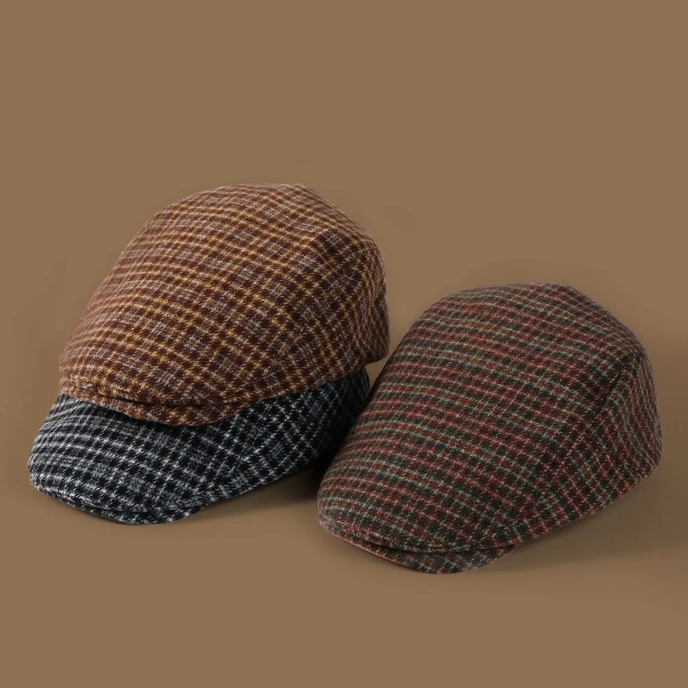 Gorra de pesca vintage a cuadros estilo retro - imagen 5