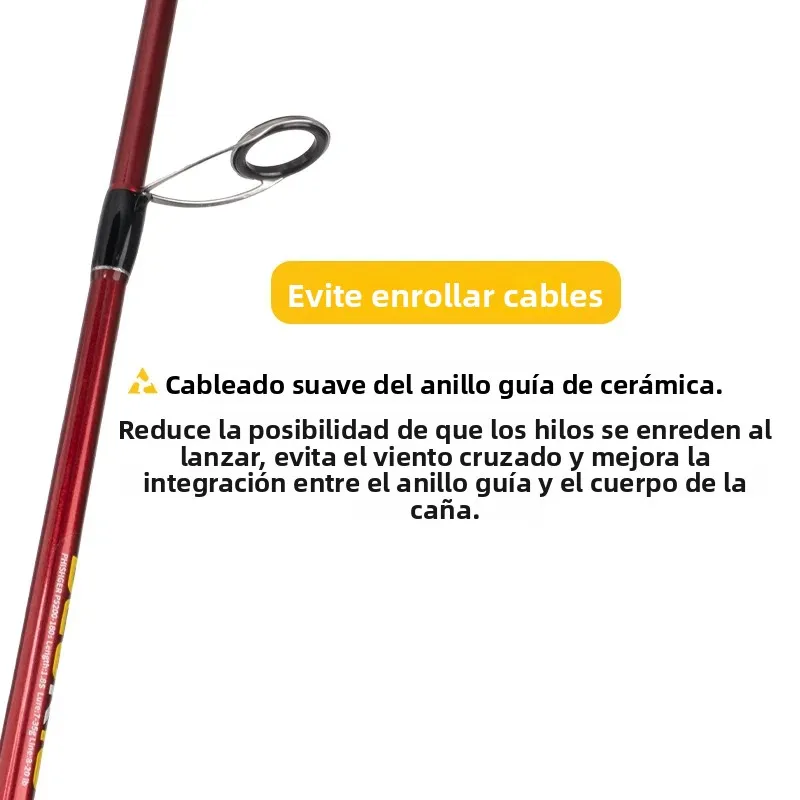 Caña de Pesca Ultraligera DEUKIO Carbono – 4 tramos 2.1m Viaje - imagen 4