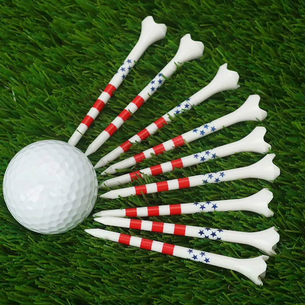 Tees de golf de plástico de 4 puntas Tees de golf de 3-1/4 "para minimizar la fricción Camiseta con diseño de rayas Camiseta de profundidad ajustable para un mejor golpe - imagen 4