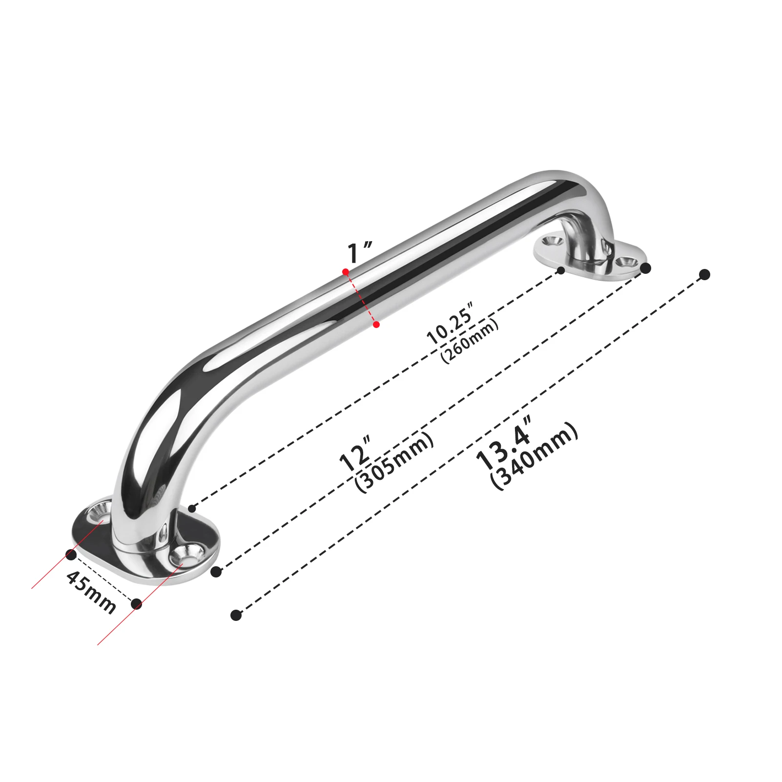 Pasamanos marino acero inoxidable pulido – Agarre ergonómico - imagen 3