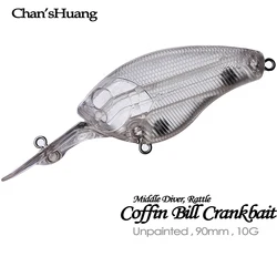 Chan'sHuang Cuerpo de Crankbait sin pintar