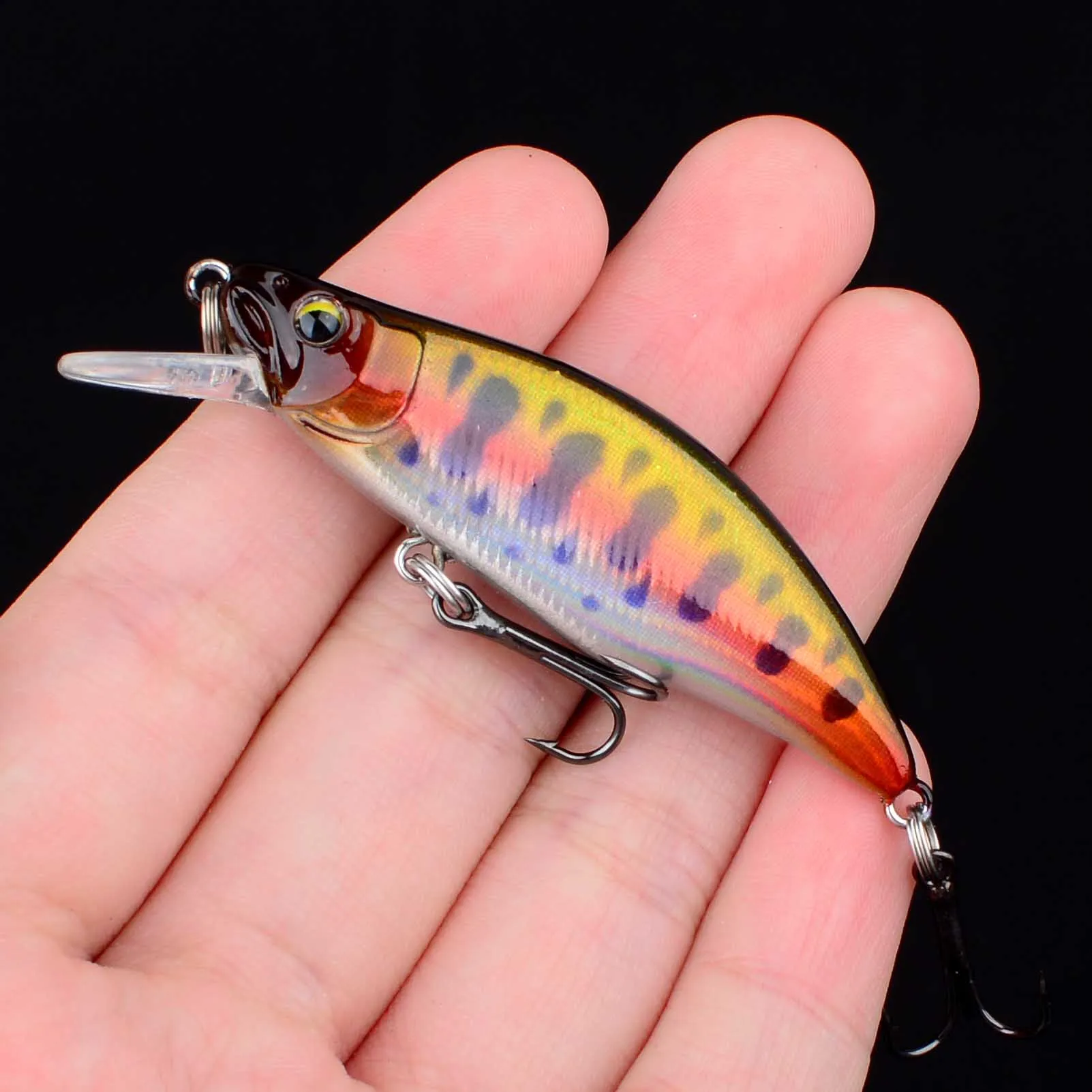 Mini señuelo pececillo Wobbler, cebo Artificial para trucha, lubina, corriente de montaña, Swimbait, accesorios de pesca, 1 ud. - imagen 4