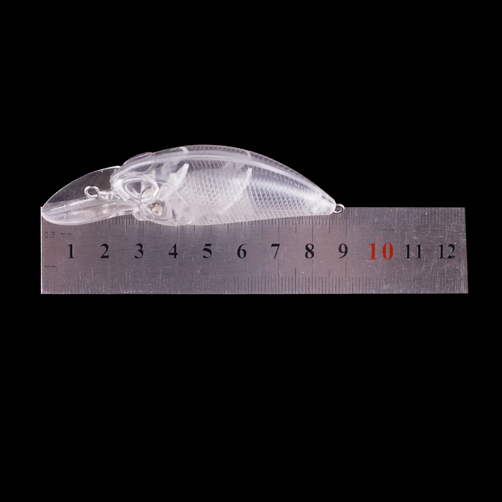 Hanlin-señuelo de pesca flotante sin pintar, cebo Crankbait de cuerpo duro en blanco, Musky, pececillos, aparejos de lubina, 10/20 piezas, 9CM, 13,5G - imagen 2