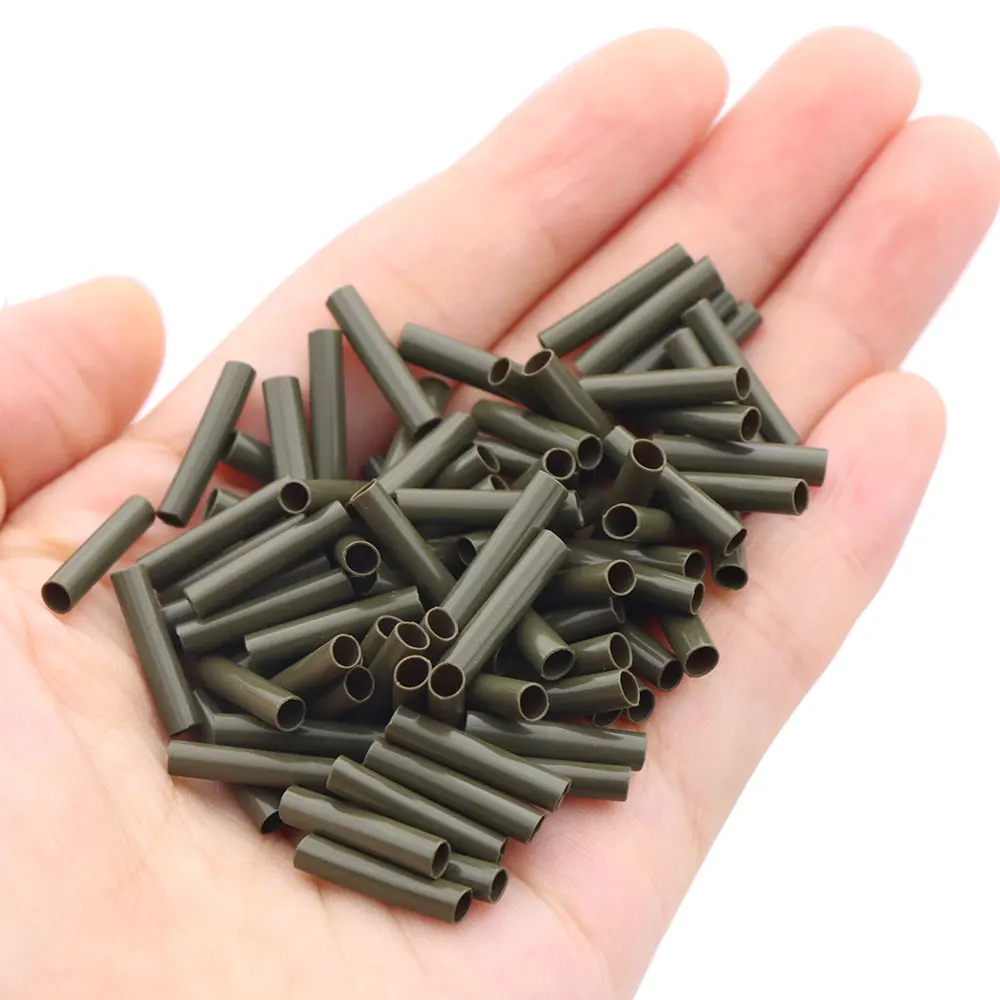 100 Uds accesorios de carpa anzuelo de pesca alineador de Kicker tubo termorretráctil gancho línea ángulo manga para aparejo de pesca aparejos terminales - imagen 3