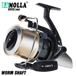 Carrete de pesca giratorio, arrastre de 20kg, 3 modelos, 2 colores, potente carrete de Metal para playa, carrete de Jigging fuerte, carrete de curricán, carrete de pescado de atún marino