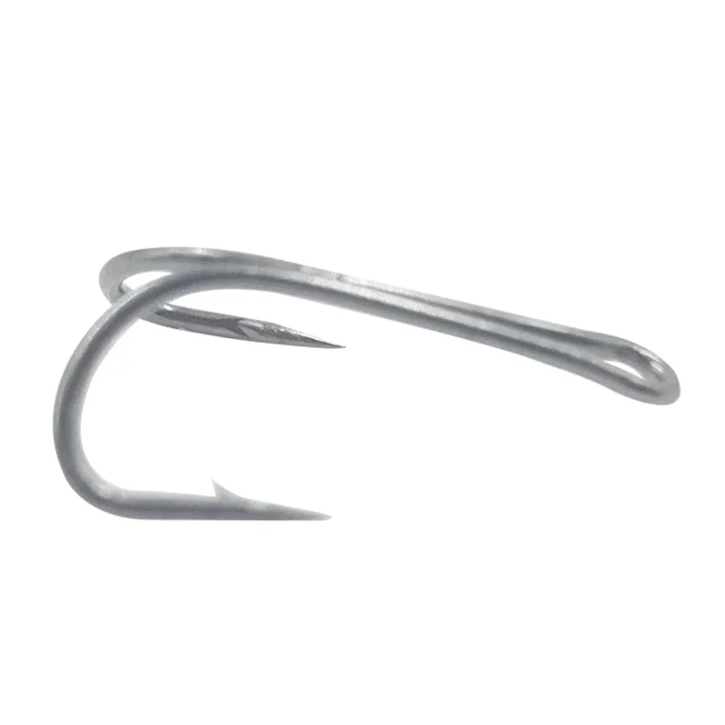 20 unids/lote de anzuelos de pesca de acero al carbono de alta calidad, anzuelo afilado con manivela, atado de moscas, doble gancho para señuelo de lubina, accesorios de pesca - imagen 4