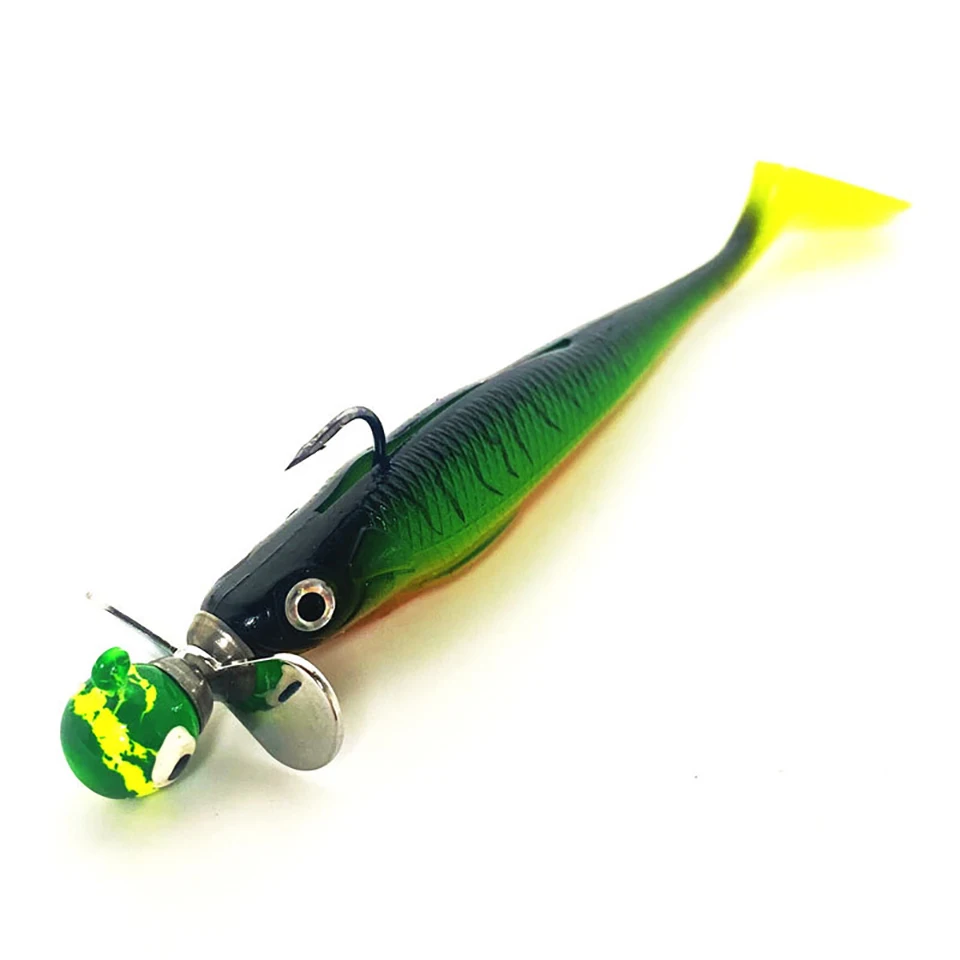 WALK FISH-anzuelos de Airscrew, 2 piezas, 5g, 7g, 10g, hélice de cabeza de un solo gancho, anzuelo de plantilla, anzuelos de cebo para señuelo suave, accesorios de pesca - imagen 3