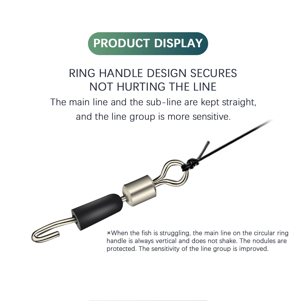 DNDYUJU 30/50PCSFishing Rodamiento Giratorios Rodamiento de bolas Anillos sólidos giratorios Conector de pesca Ocean Boat Conector de enlace rápido - imagen 3