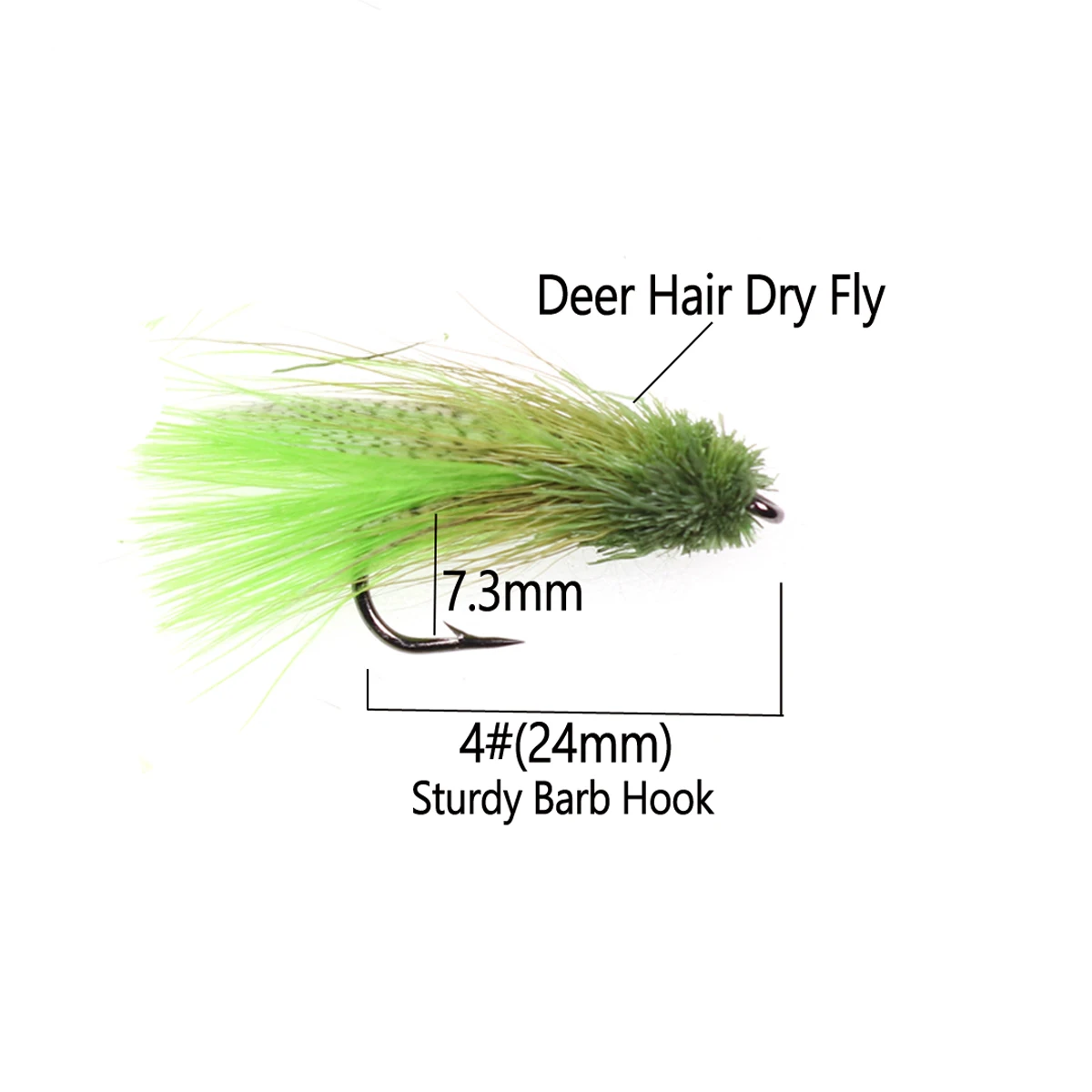 Wifreo-señuelo de pesca de trucha Artificial, 3 piezas, Green Zoo Cougar Streamer Fly con gancho de púas, hundimiento lento - imagen 3