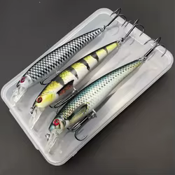 Rooblinos 3 uds 13g señuelo de pesca impresión colorida hundimiento Minnow cebo Artificial aparejos de pesca frescos