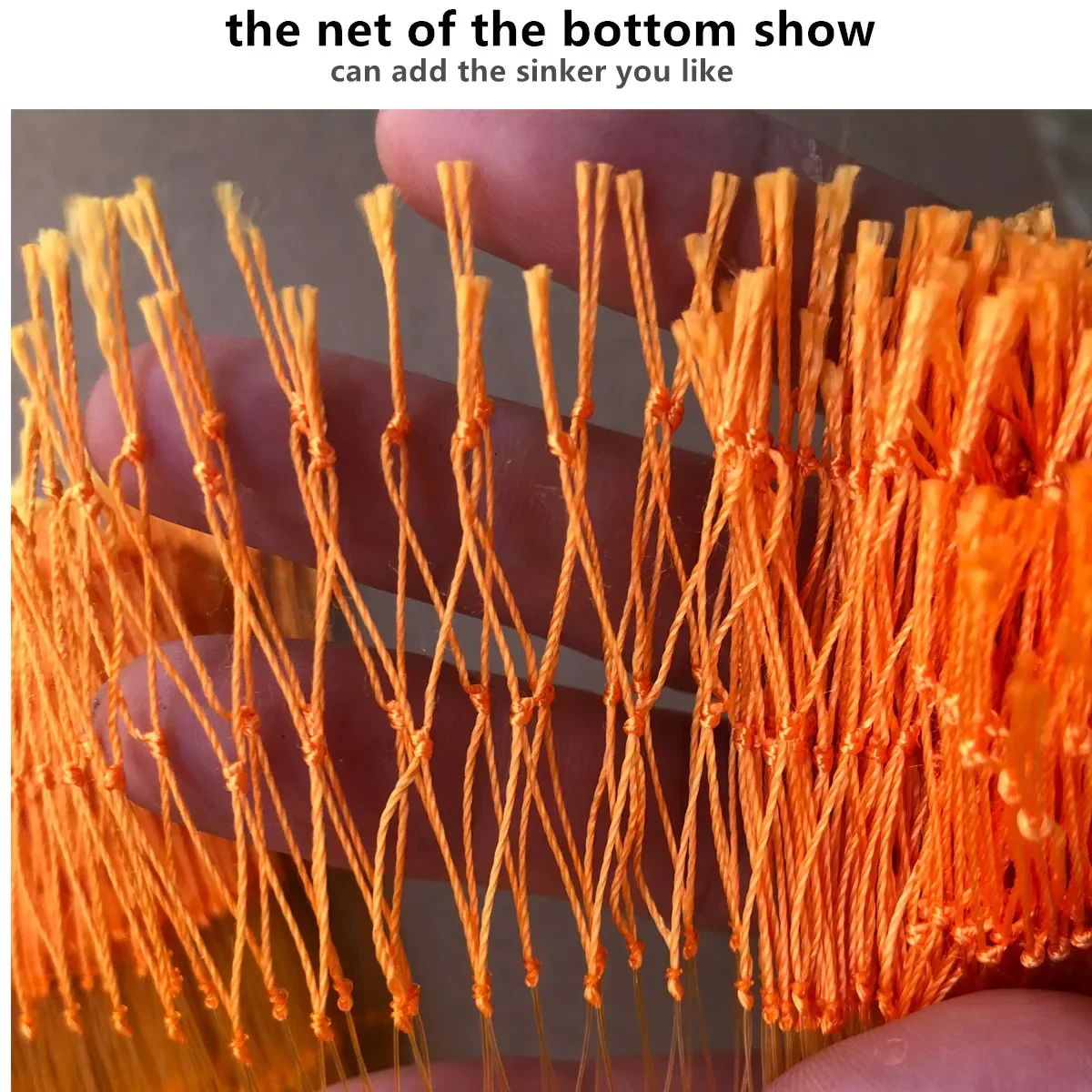 Producto semiacabado de red fundida, línea de 0,33mm, nailon monofilamnt, altura de red de lanzamiento manual, 3,2 m-5,3 m, red de malla de 18mm-25mm - imagen 5