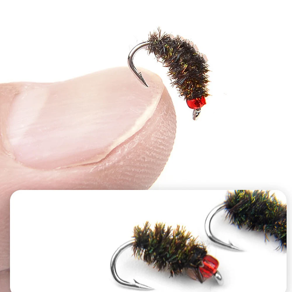 Señuelos de Pesca con mosca de insectos artificiales, cebo súper afilado, anzuelo de acero de alto carbono, aparejos de Pesca, señuelo seco volador, 20 unids/lote por caja - imagen 3