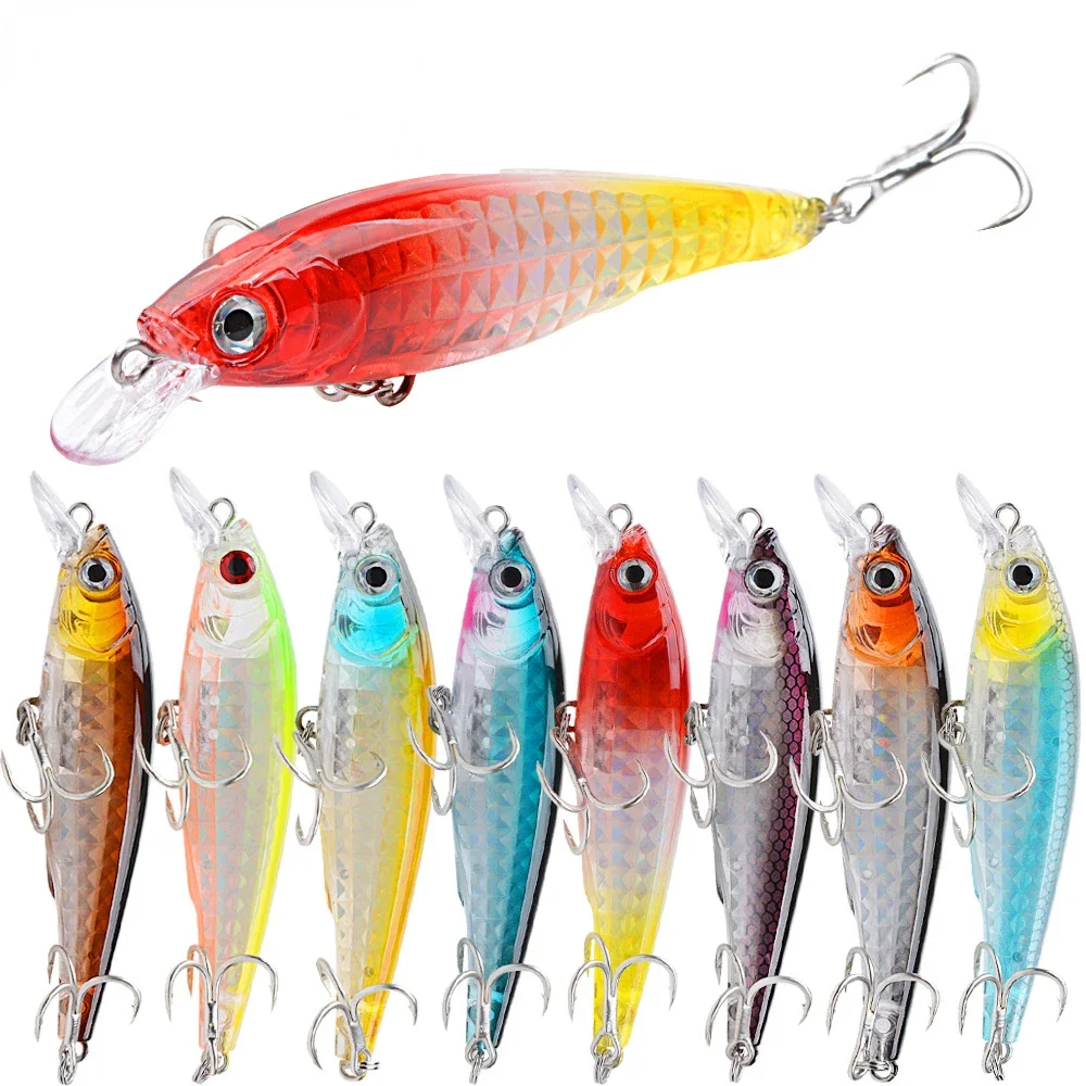 Señuelo de Pesca flotante Minnow, 90mm, 9,5g, Pesca Wobbler, trucha de agua salada, lubina, cebo Artificial, sonajeros al por mayor, accesorios de Swimbait - imagen 2