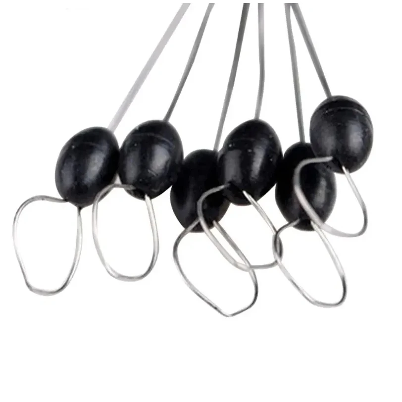 600 Uds 100 grupo de frijoles espaciales de goma tapón ovalado Bobber de pesca para accesorios de pesca con mosca cebo giratorio herramienta para peces - imagen 4