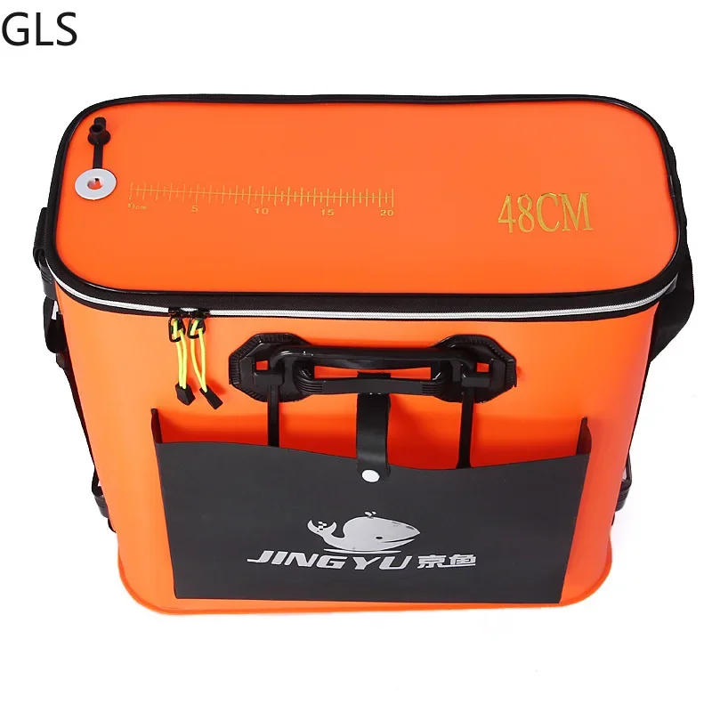 Bolsa de pesca portátil, cubo de agua, cajas de almacenamiento, plegable, grueso, tanque de peces vivos, aparejos de pesca para acampar al aire libre - imagen 4