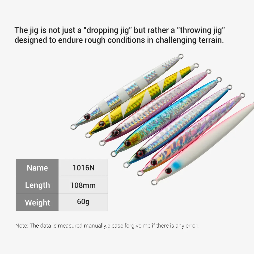 NOEBY Longtom-señuelo de pesca en plantilla, 108mm, 60g, caída rápida, plantilla de lanzamiento y caída de Metal, cebo duro Artificial Wobbler que se hunde en el mar - imagen 2