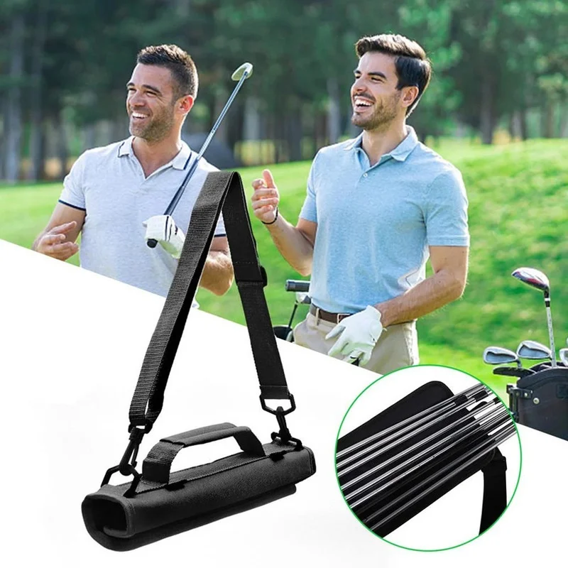 Mini bolsa de transporte ligera de nailon para palos de Golf, bolsa de viaje para campo de conducción, estuche de entrenamiento de Golf con correas ajustables para los hombros - imagen 3