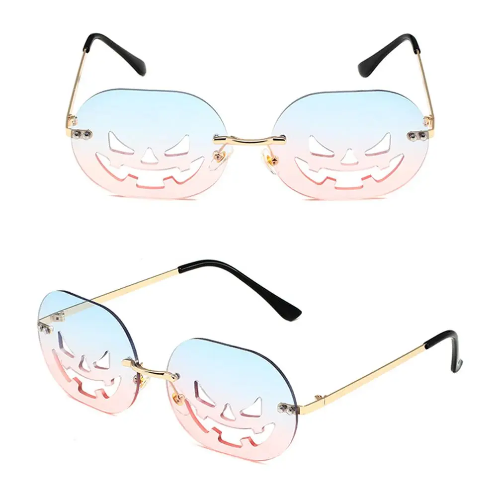 Gafas de fiesta divertidas ovaladas de moda, gafas de calabaza, gafas de sol de Halloween para mujeres y hombres - imagen 2