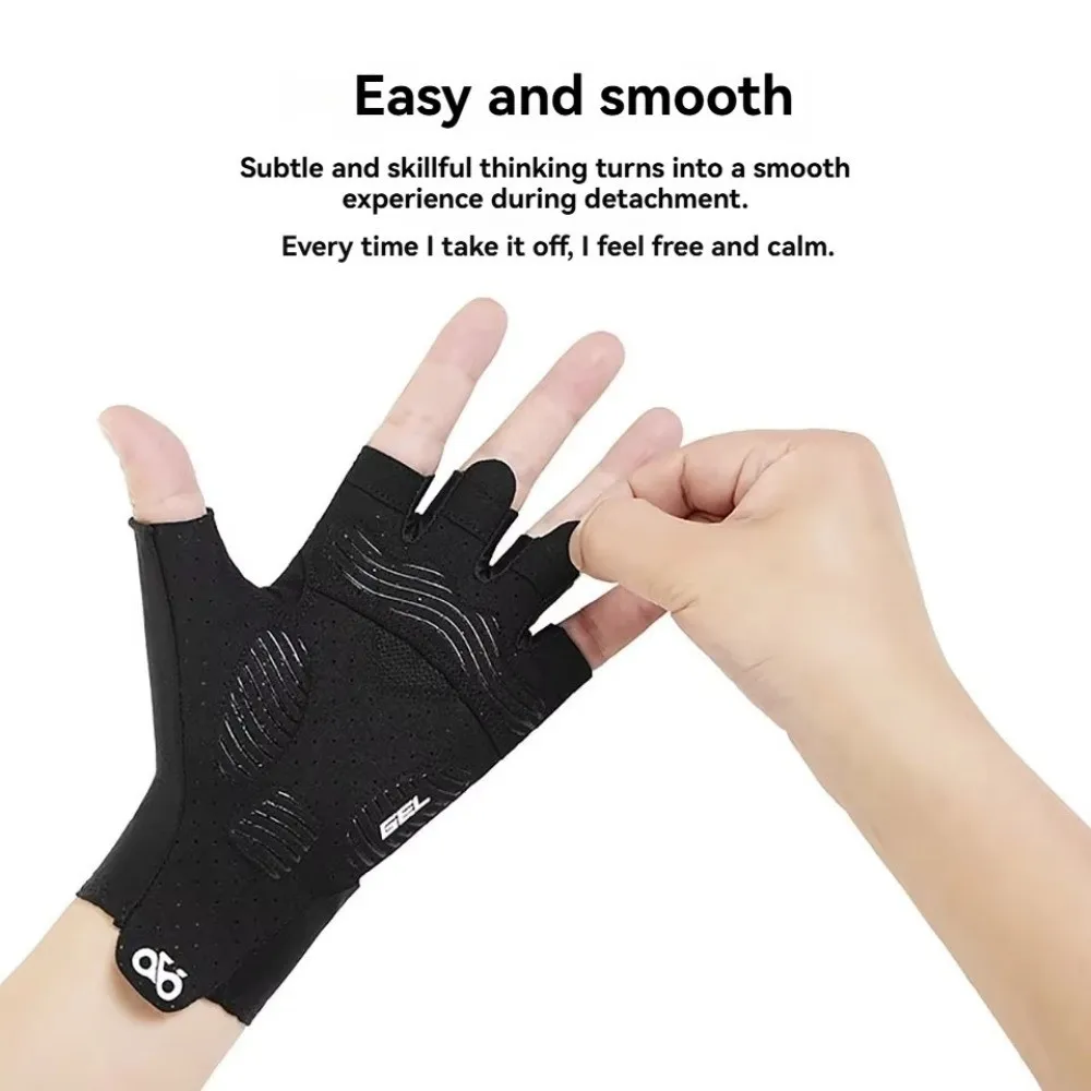 Guantes de bicicleta acolchados 3D de alta calidad, guantes de ciclismo transpirables antideslizantes, guantes de medio dedo absorbentes de golpes, accesorios para bicicleta - imagen 4