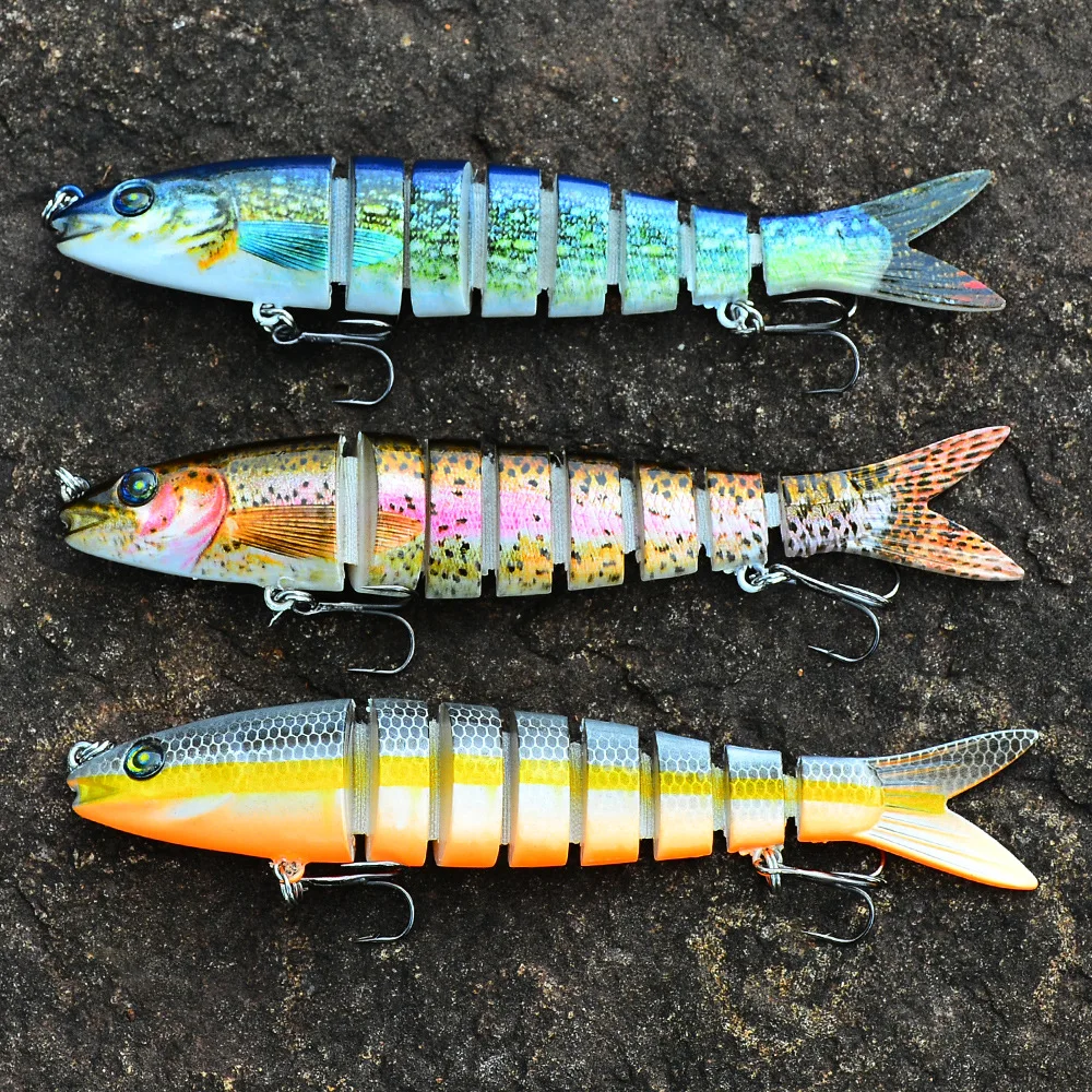 Señuelos de pesca Wobblers de 13,5 cm y 19g, secciones artificiales multiarticuladas, cebo duro Artificial, herramientas de pesca de carpa y Lucio - imagen 5