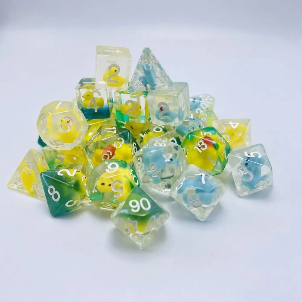 Dados Dungeons and Dragons con patos acrílicos poliédricos - imagen 4