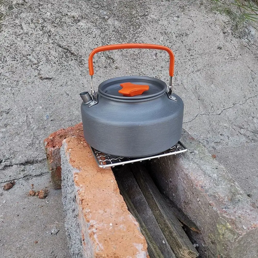 Rejilla de acero inoxidable para parrilla de Camping, rejilla para Picnic, barbacoa, fogata - imagen 4