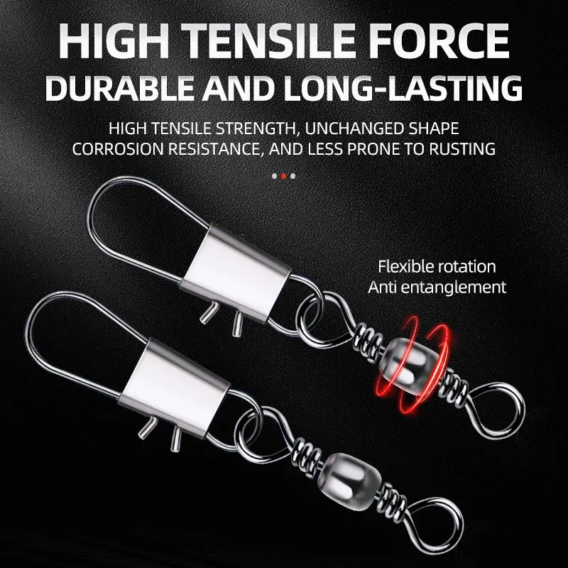 Juego de accesorios de pesca de rana, aparejos de línea de pesca giratoria, Kit de señuelo de línea de líder de alambre de acero, 30 unids/lote por caja - imagen 4