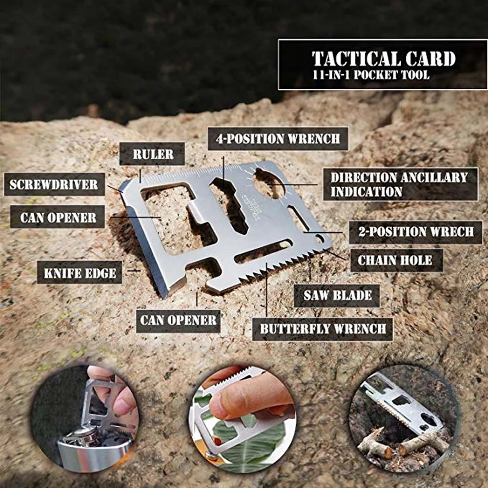 Kit de supervivencia multifunción para aventuras al aire libre, botiquín de primeros auxilios de emergencia SOS, herramienta de supervivencia para viajes, Camping, senderismo, caja de herramientas de caza - imagen 5