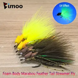 Bimoo Señuelos Streamer mosca cola marabú para trucha lubina lucio