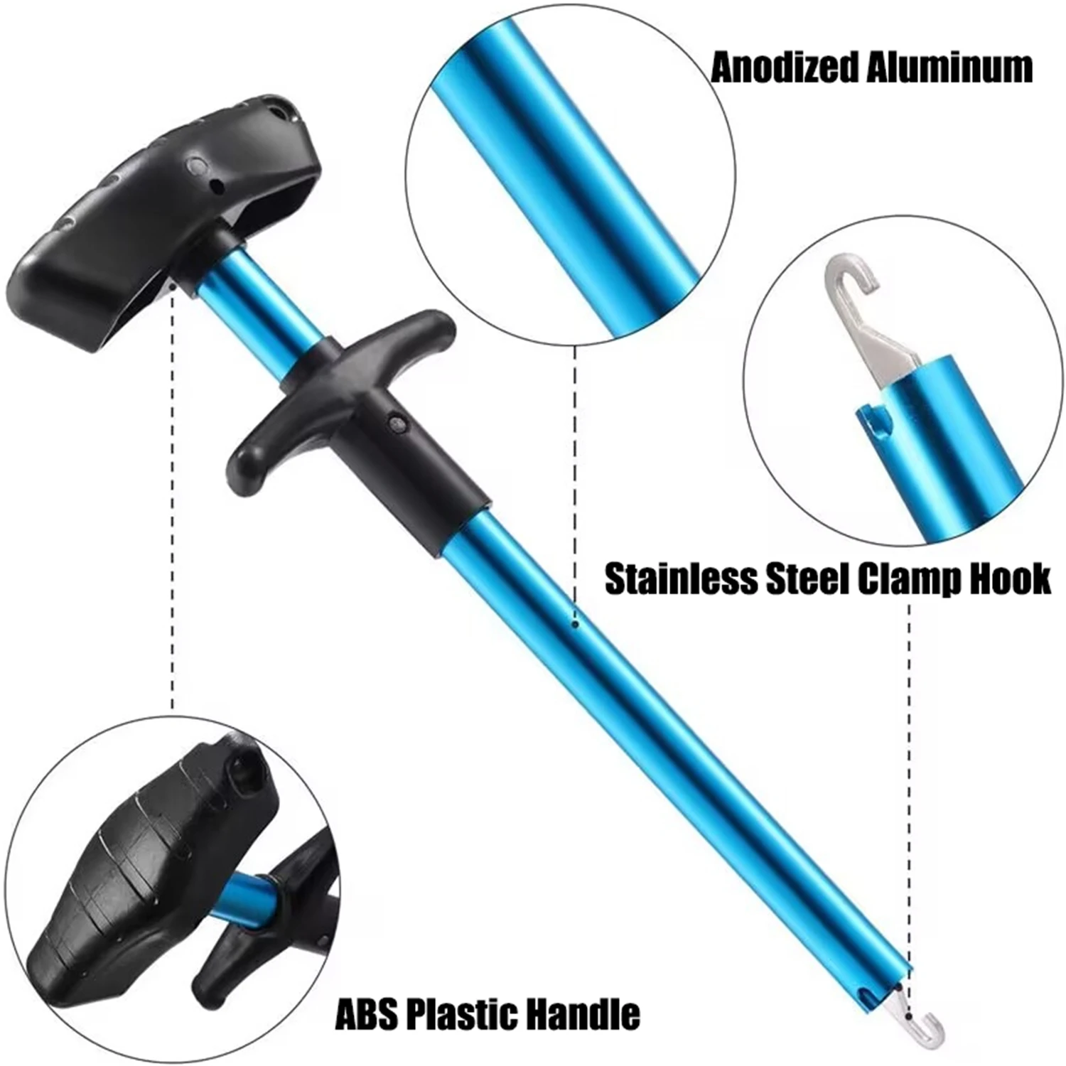 Herramienta removedora de anzuelos de pesca, removedor de señuelos de pesca, separador de anzuelos de tubo de aluminio, Extractor portátil de anzuelos - imagen 3