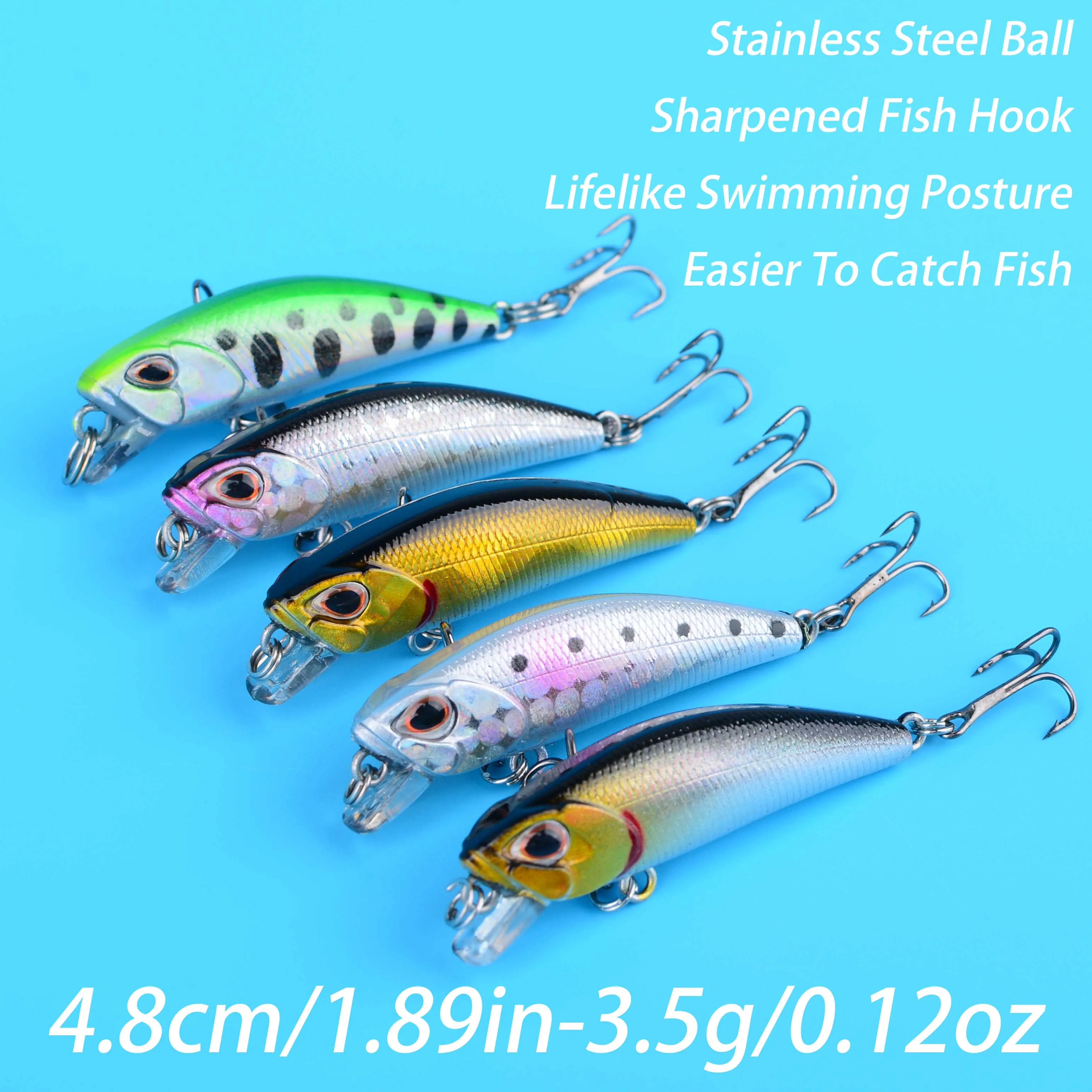 Señuelo Minnow hundible swimbait duro para lubina y lucio