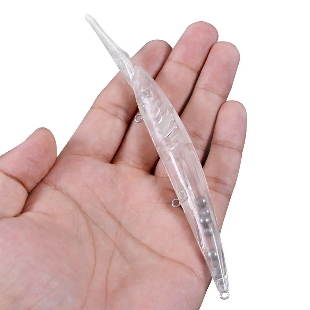 Señuelos Minnow sin pintar – Cuerpos duros transparentes para Jerkbait y Wobbler