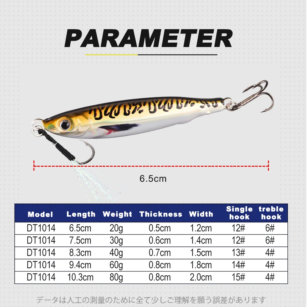 Metal D1 Señuelo Jigging Hundimiento Lento Lubina - imagen 2