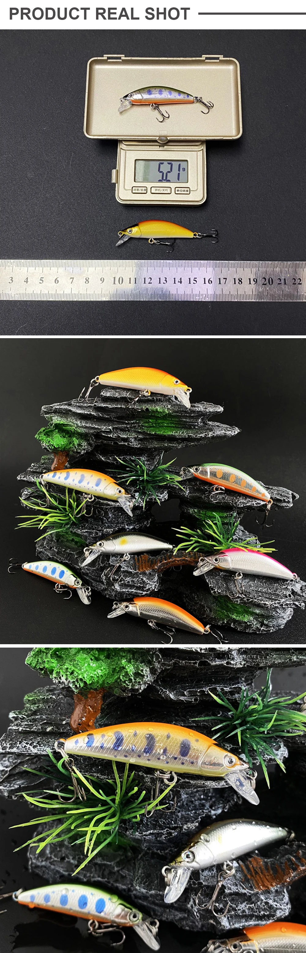 Experimente la emoción de la pesca de la vida real con nuestros señuelos de pesca realistas de alta calidad