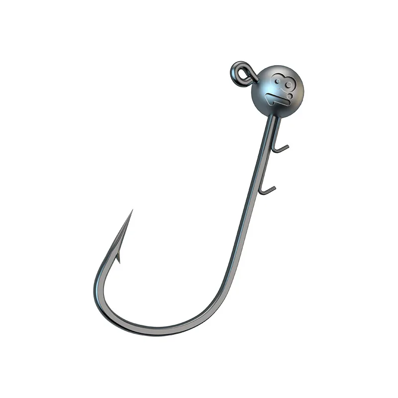 Gancho de cabeza de plantilla de plomo de peso de pequeño gramo, señuelo de pesca de pozo negro, anzuelo reforzado, lote de 10 piezas en oferta - imagen 4