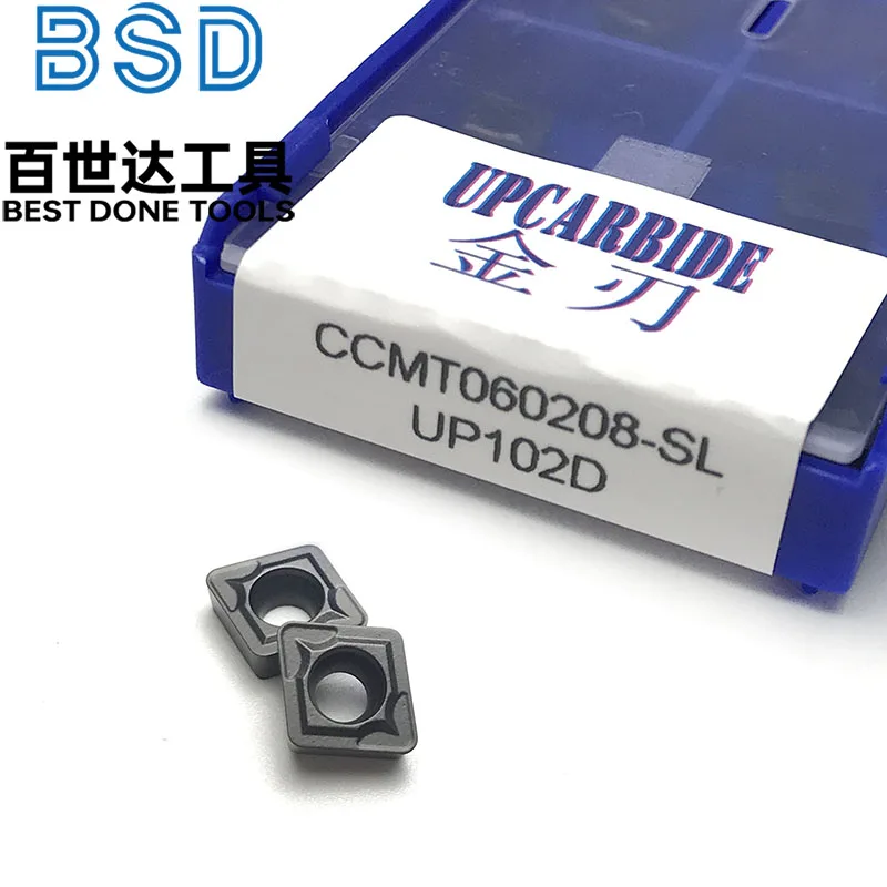 CCMT 060208   Cortador de inserción de carburo YBC252, torno CNC CCMT SL, herramienta de torneado para acero inoxidable