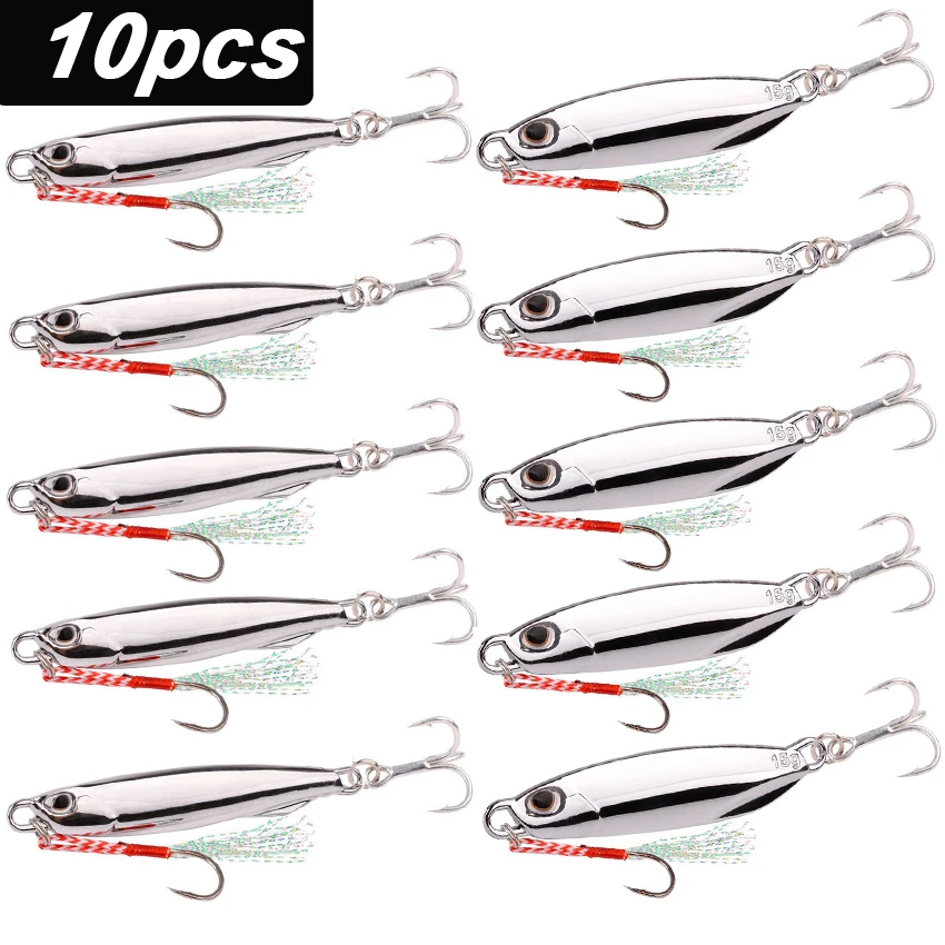 Jigs Metálicos para Pesca en Costa – Acabado Plata