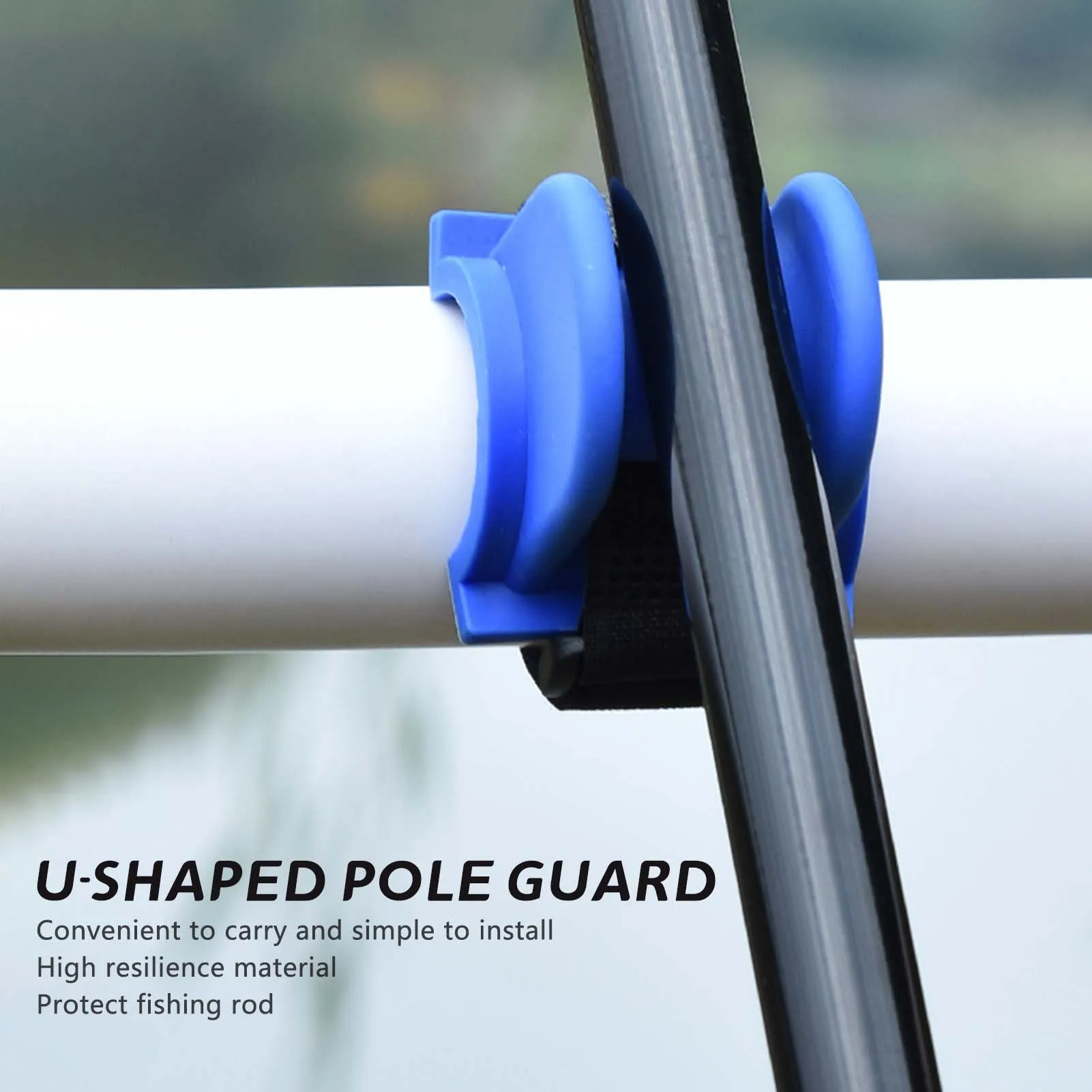 Soporte para caña de pescar en forma de U, soporte portátil para caña de pescar de TPE, barandilla para barco de pesca, caña de pescar, caña de pescar, caña de mar - imagen 4