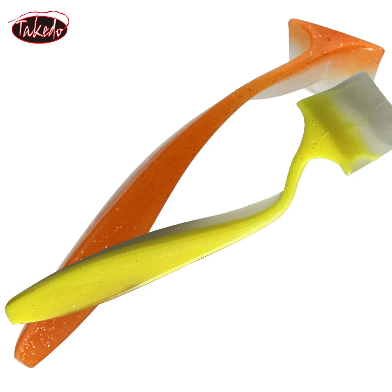 TAKEDO-señuelos de pesca blandos con cola en T, cebo de pesca luminoso, cebos blandos de PVC con cuentas de sonido, Wobblers para atún y tiburón, 17cm, 52g - imagen 2