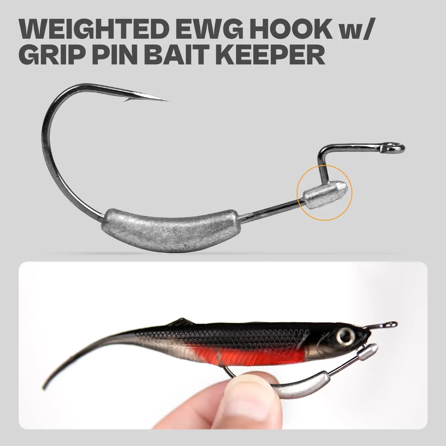 Anzuelos Swimbait FishTrip EWG – Peso moldeado sin enredo agua salada - imagen 3