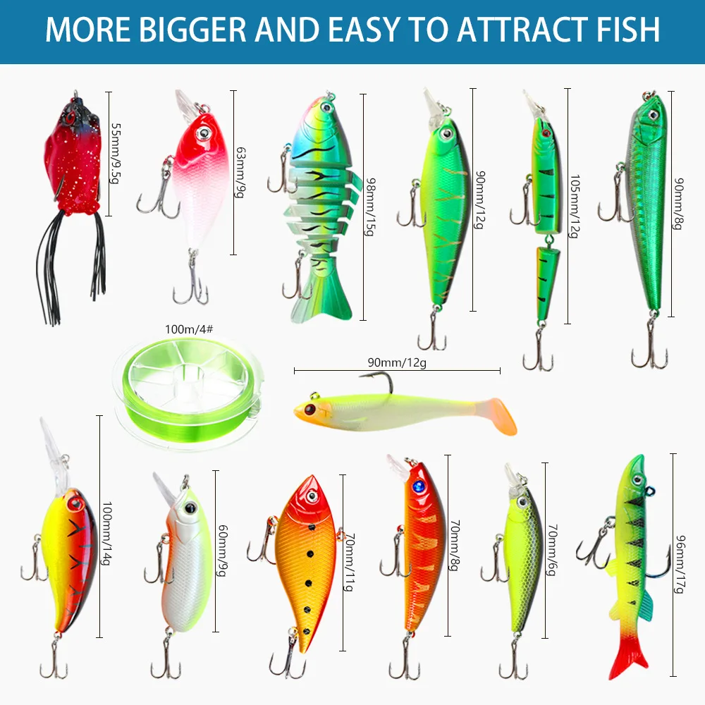 Señuelos de Pesca Tipo Lápiz Multiarticulados con Hilo - imagen 3