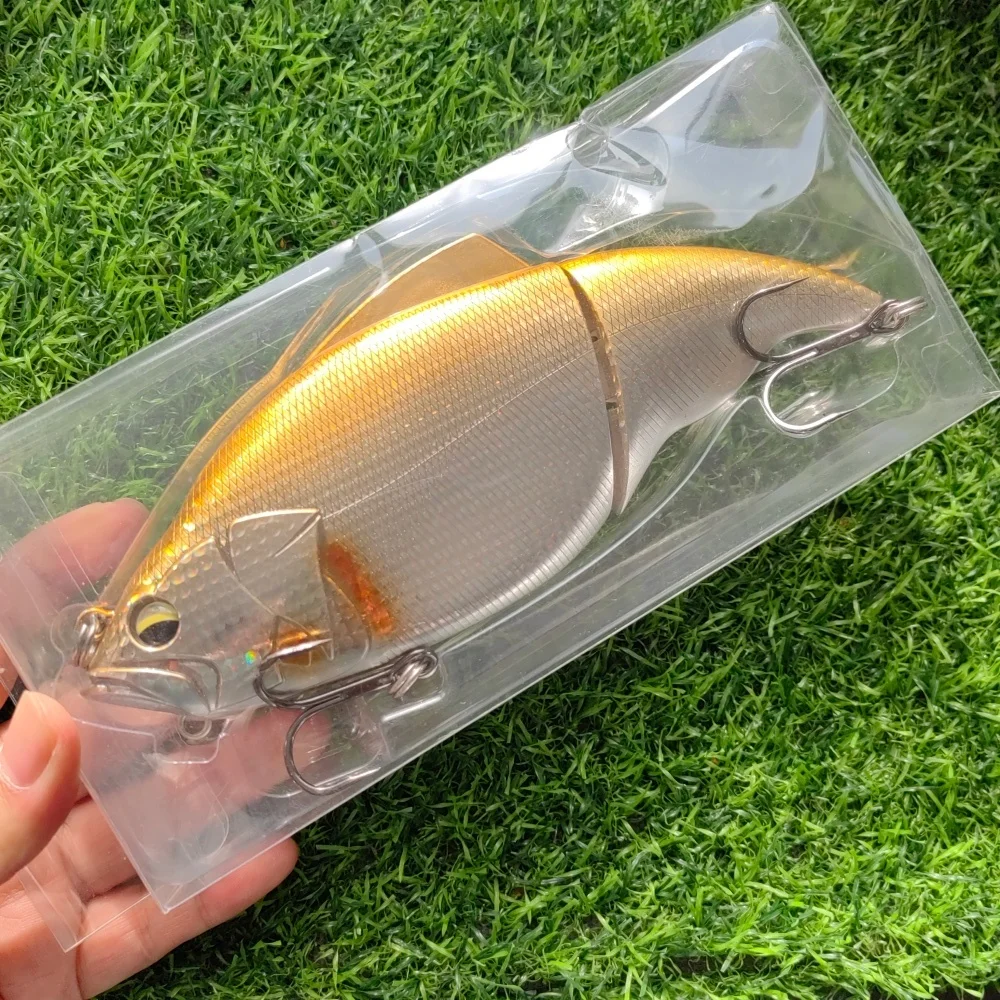 Señuelo de pesca MUKUN, Swimbait flotante, 190mm, 130g, vibración, sin labios, cebos duros, Crankbait, pesca articulada