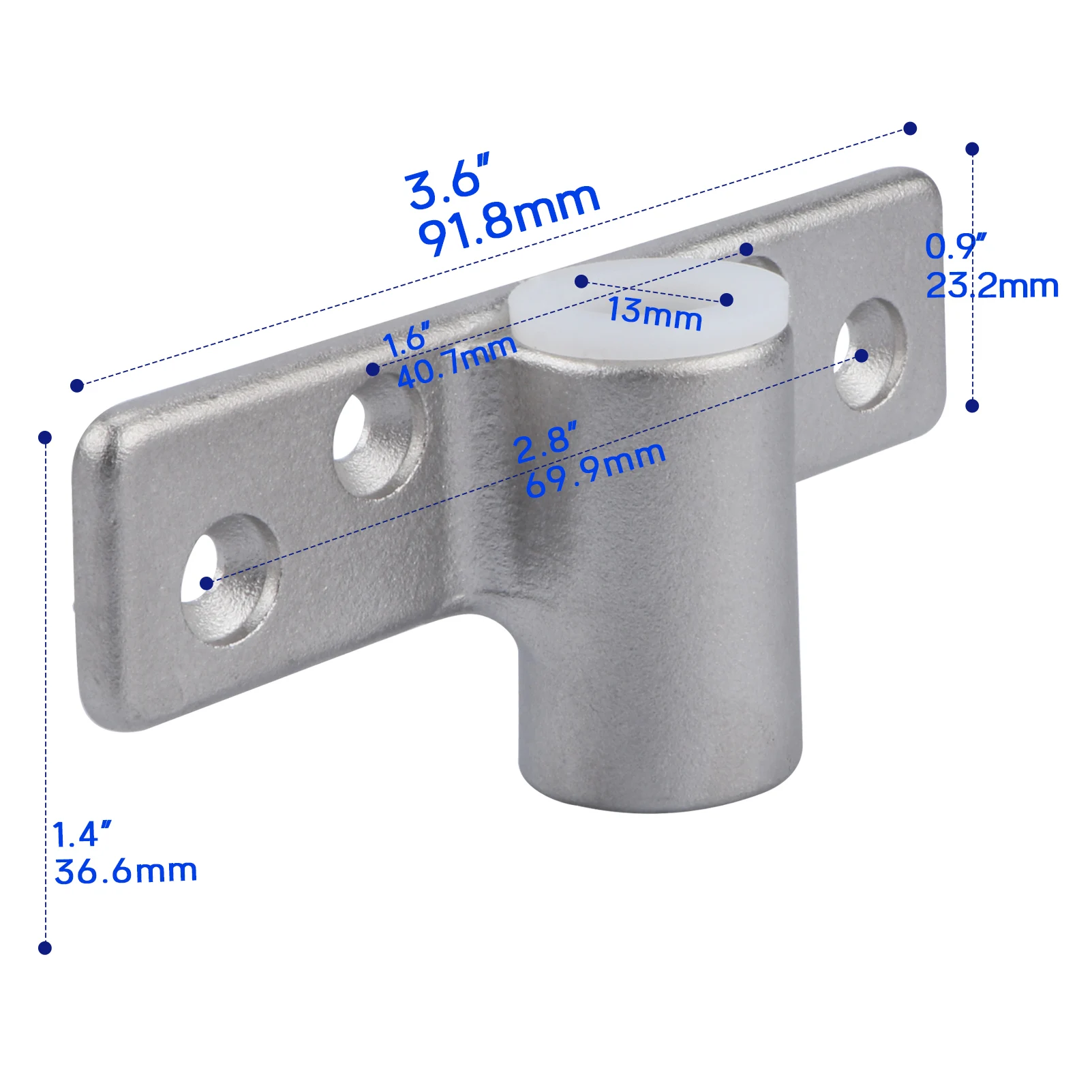 Conector Oarlock de acero inoxidable para barco en uso