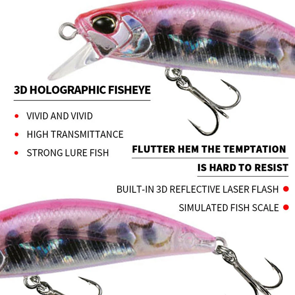 WALK FISH-Mini cebo de camarón hundido, cebo duro de plástico Artificial, trucha, señuelo curvo, Pesca de lubina, 5CM/4,5G - imagen 4